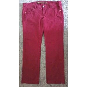 Freestyle Revolution Velveteen Pants Size 20 Low Rise Deep Red Straight Leg Vtg